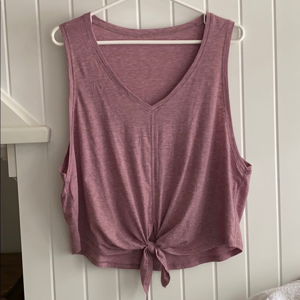 Lululemon pink tie tank 8/M